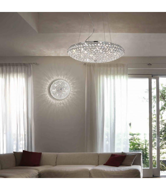KING crystal chrome pendant 12 lights