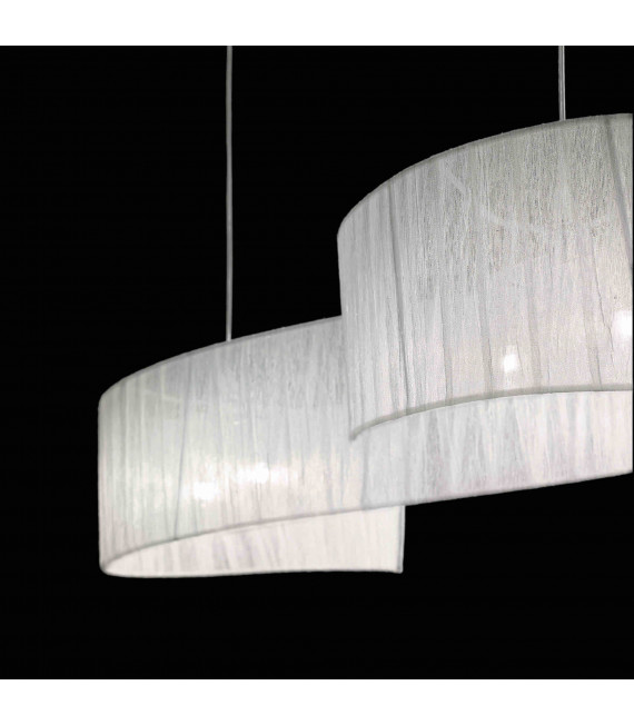 Sospensione cromata NASTRINO 4 lampadine