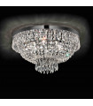 Ceiling light chrome crystal CAESAR 6 lights