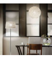 White BASKET pendant light 1 bulb Depth 9 Cm