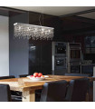 Transparent pendant in crystal GIADA CLEAR 5 bulbs