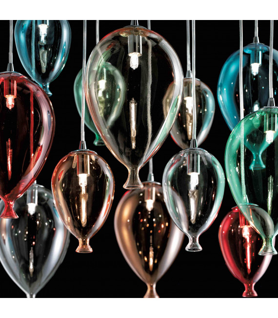 Mehrfarbige CLOWN Pendelleuchte 12 Lampen