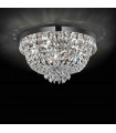Plafonnier Chrome en cristal CAESAR 5 ampoules