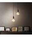 Black pendant light EDISON 1 bulb