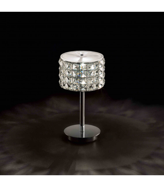 Lampe de table Chrome en cristal ROMA 1 ampoule