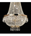 Golden suspension in crystal CAESAR 9 bulbs