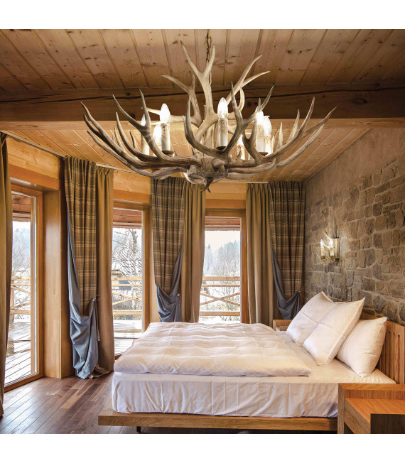 Lampadario CHALET beige 8 lampadine