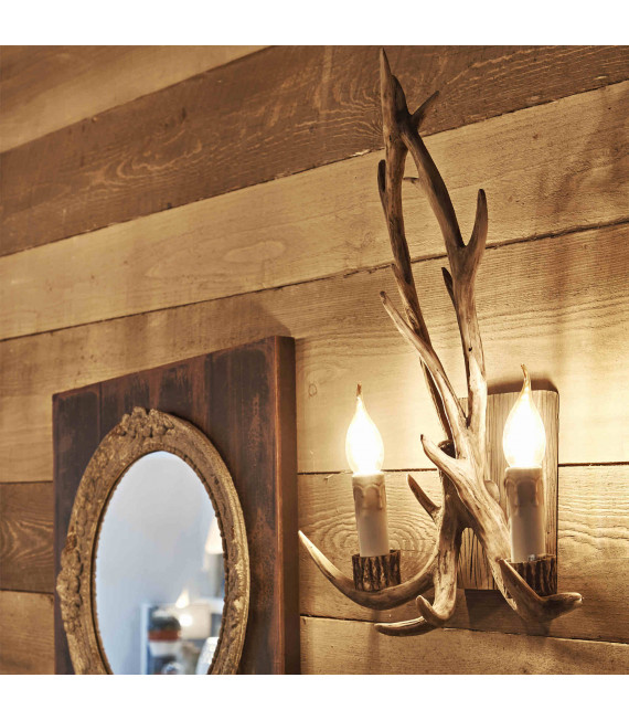 Applique CHALET beige a 2 luci
