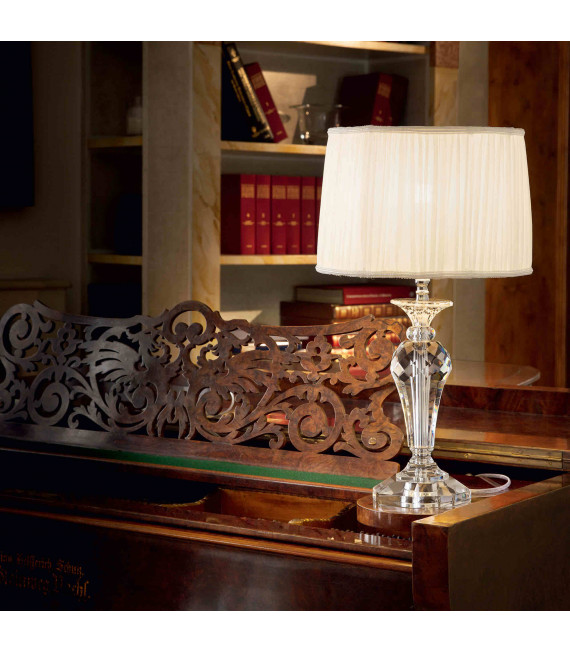 Lampe de table Blanche KATE 1 ampoule en verre