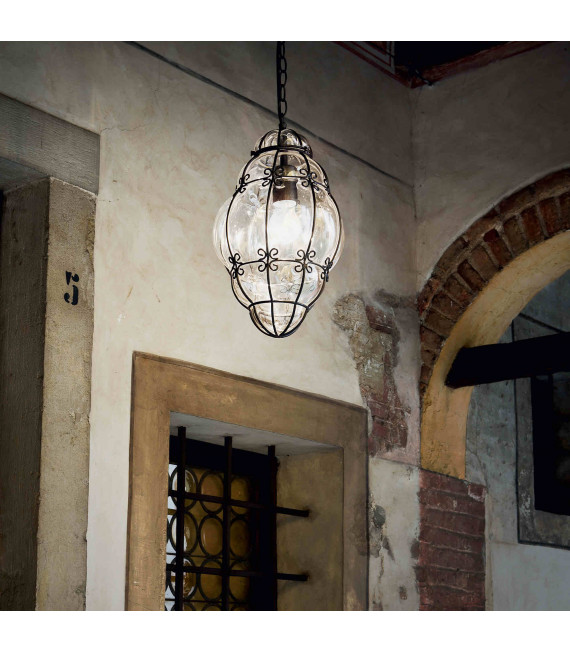 Ciondolo nero ANFORA 1 lampadina