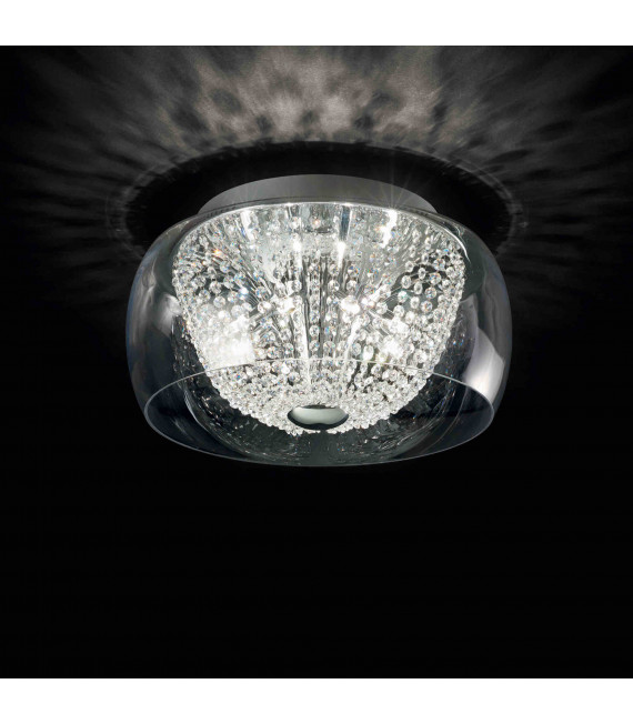Lámpara de techo de cristal cromado AUDI-61 8 luces