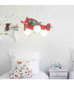 Multicolour PLANE pendant lamp 3 bulbs