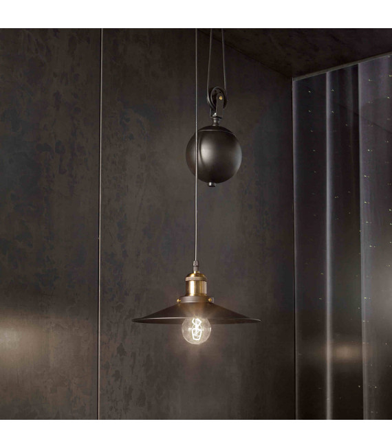 Lampada a sospensione nera UP AND DOWN 1 lampadina