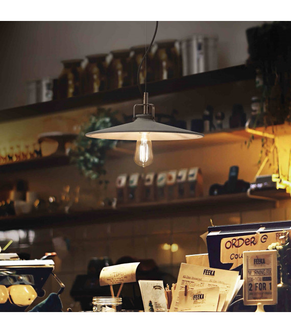 BROOKLYN Brown Suspension 1 Glühlampe Durchmesser 56 cm