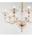 Suspension Ambrée DANIELI 8 ampoules
