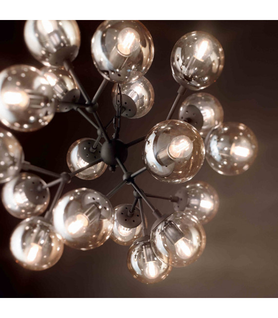 Suspension Noire KEPLER 18 ampoules