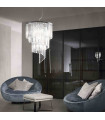 Suspension Chromée en cristal CARLTON 12 ampoules