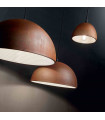 Suspension Corten FOLK 1 bulb Height 13 Cm