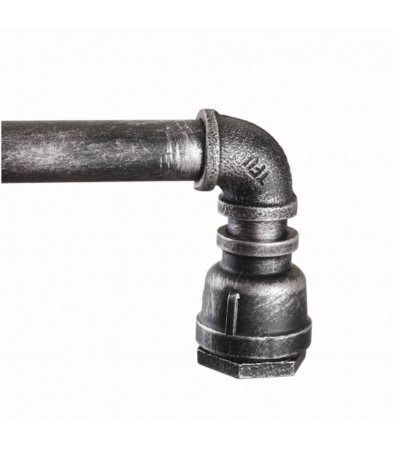Plafón PLUMBER antiguo negro 5 luces