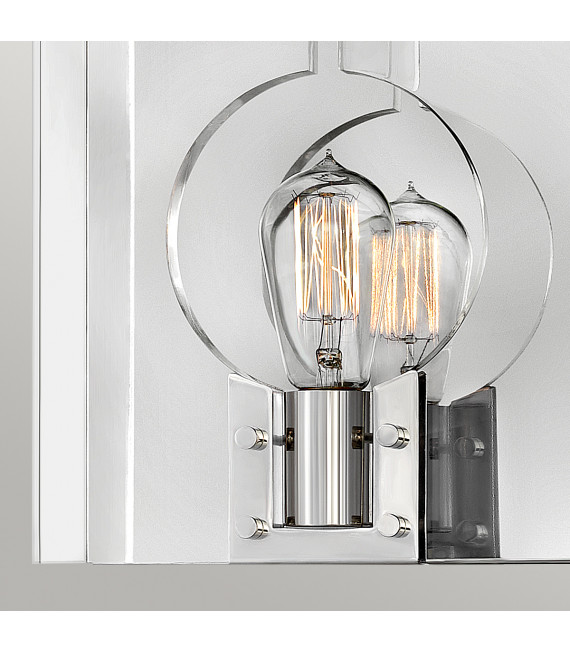 Applique murale Ludlow Nickel poli / acrylique clair