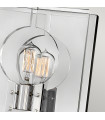 Applique murale Ludlow Nickel poli / acrylique clair