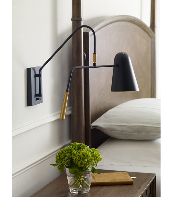 Applique murale Simon Minuit Noir 43,9 Cm