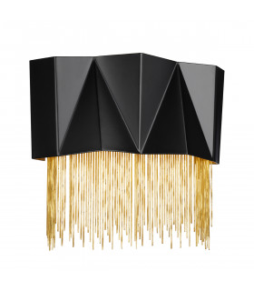 Applique murale Zuma Satin noir / or 27 Cm
