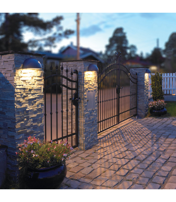 Applique murale de jardin Halden Graphite 15 Cm