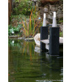 Borne de jardin Beta Argent mat 37 Cm