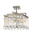 Chandelier Aries Nickel poli avec des cristaux de verre K5 27,6 Cm
