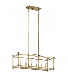 Chandelier Cayden Laiton naturel 37