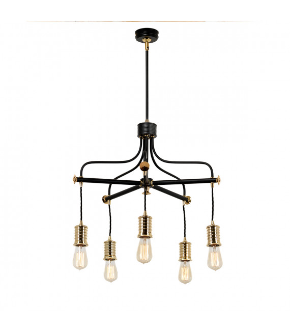 Chandelier Douille Laiton noir / poli 48