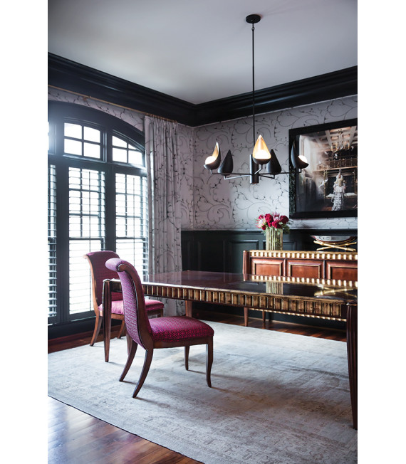 Chandelier Ren Or noir 91,4 Cm