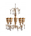Chandelier Tivoli Patina d'or et de crème 64