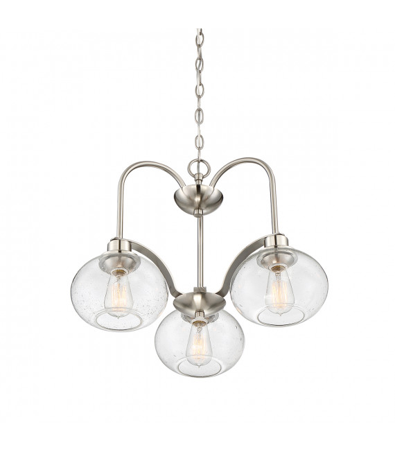Chandelier Trilogy Nickel brossé 42,2 Cm