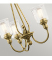 Chandelier Waverly Laiton naturel 59,1 Cm