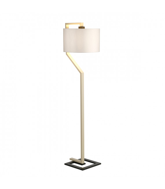 Lampadaire Axios Base en métal peint à la crème et gris foncé 161 Cm