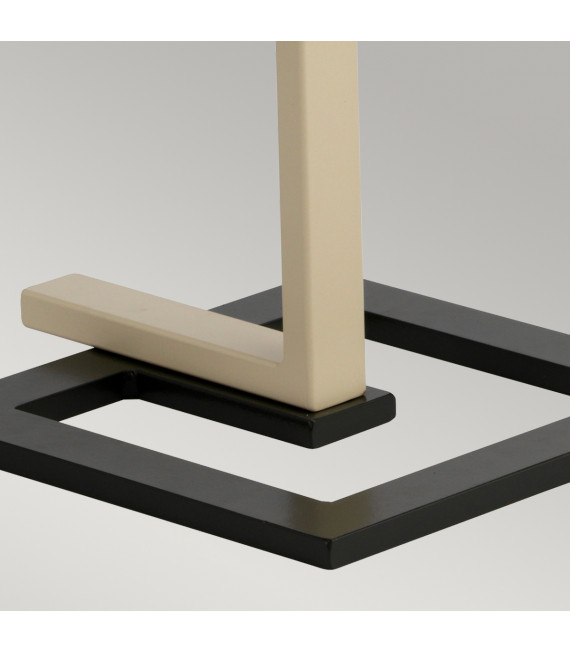 Lampadaire Axios Base en métal peint à la crème et gris foncé 161 Cm