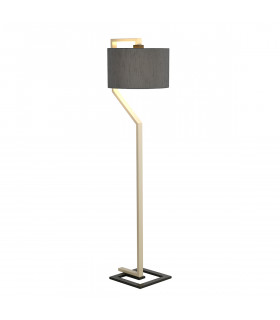 Lampadaire Axios Base en métal peint à la crème et gris foncé 161 Cm
