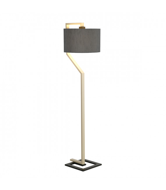 Lampadaire Axios Base en métal peint à la crème et gris foncé 161 Cm