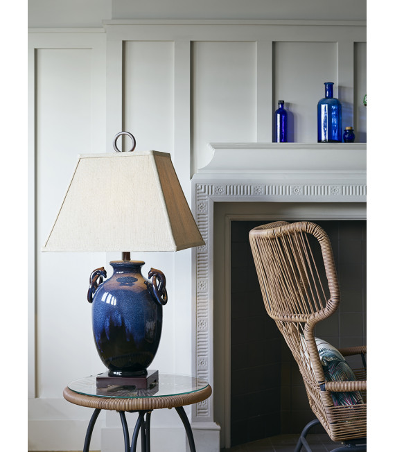Lampe de table Amphora Glaçure turquoise 85 Cm