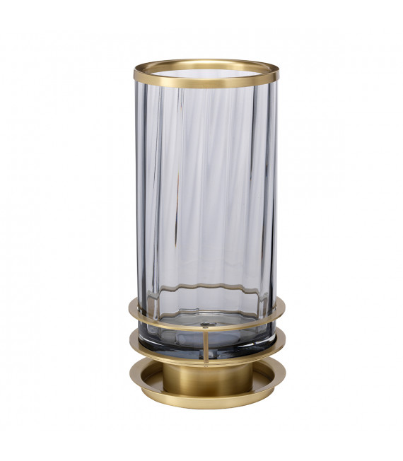 Lampe de table Arno Laiton de métaux de métaux - Verrerie Fumée
