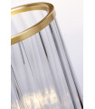 Lampe de table Arno Laiton de métaux de métaux - Verrerie Fumée