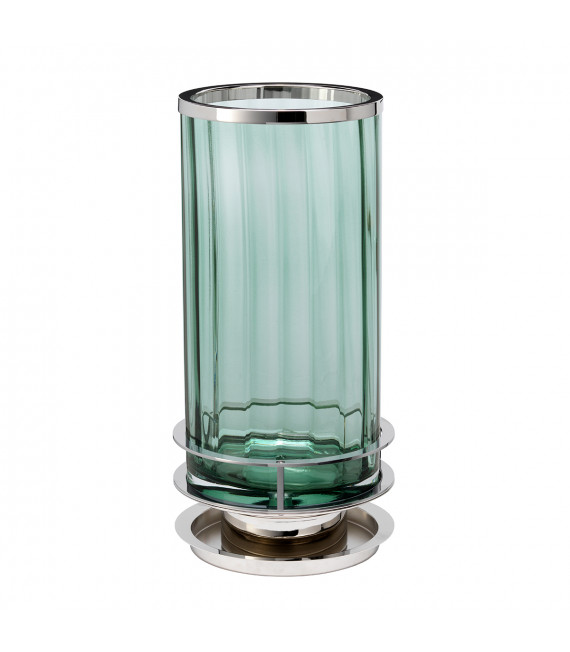 Lampe de table Arno Nickel poli de métaux - verrerie verte