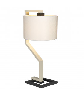 Lampe de table Axios Base en métal peint à la crème et gris foncé 66