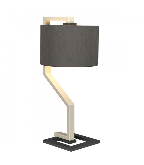 Lampe de table Axios Base en métal peint à la crème et gris foncé 66