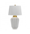 Lampe de table Bexley Laiton blanc / brossé 30 Cm