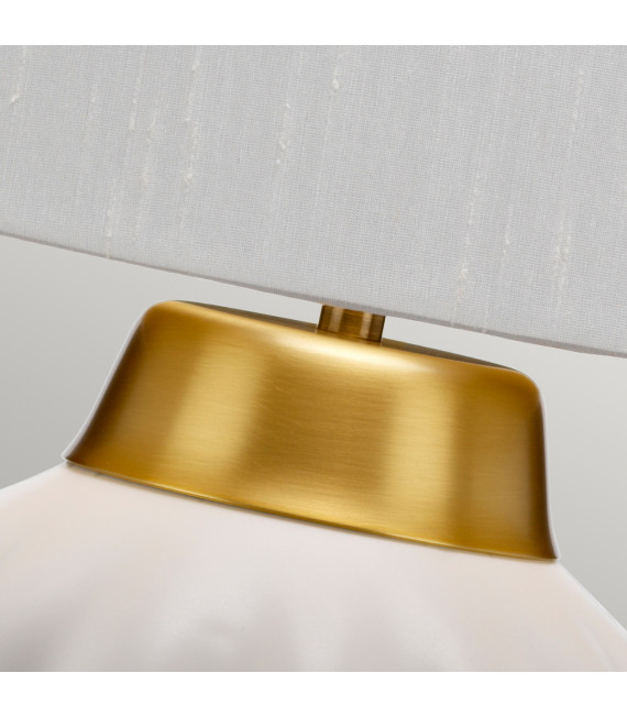 Lampe de table Bexley Laiton blanc / brossé 30 Cm