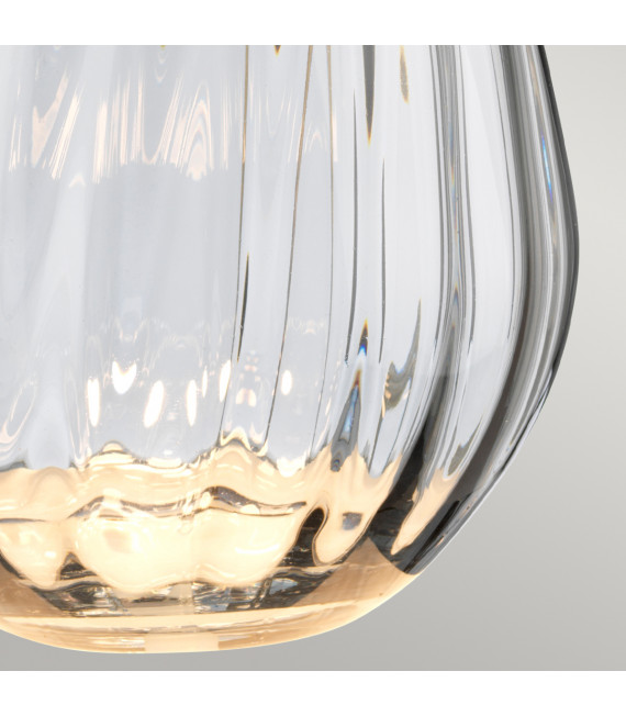 Lampe de table Lena Verre teinté de prune / nuance de bruyère 60,5 Cm