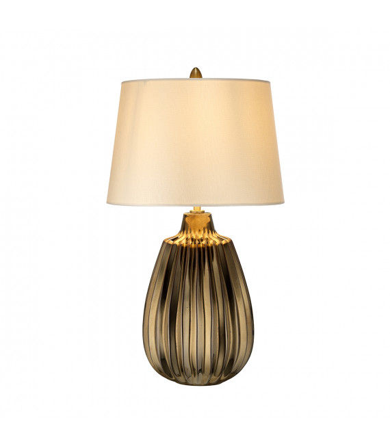 Lampe de table Newham Bronze céramique / ombre de perles 55 Cm